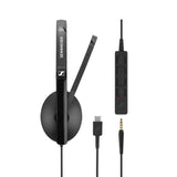 SENNHEISER SC 135 USB-C (508355) - Single-Sided (Monaural) Headset for Business Professionals | with HD Stereo Sound, Noise-Canceling Microphone, USB-C Connector (Black)