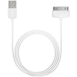 Amzer MFi Certified 1m 30-Pin to USB Sync and Charge Cable - Retail Packaging - White