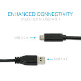 BlueDiamond 3 ft USB 3.1 A Male to C Male Cable - for Galaxy S8+, MacBook, Nintendo Switch, Sony XZ, Google Pixel LG V20 G5 G6, HTC 10, Xiaomi 5 and More