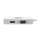 Tripp Lite Mini DisplayPort to VGA/DVI/HDMI Adapter Converter mDP Thunderbolt 1 & 2, 6in 1080p White