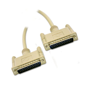 DB25 Moulded Serial Cable M/M - 25ft