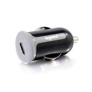 C2G 20281 1-Port USB-C Car Charger, 3A Output, Black