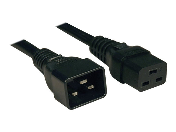 Tripp Lite P036-010-15A Heavy Duty Power Extension Cord 14 AWG IEC 320 C19-C20 10', Black