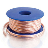 C2G 40528 18 AWG Bulk Speaker Wire, Clear Jacket (25 Feet, 7.62 Meters)