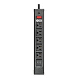 Y417U Tripp Lite 5 Outlet Surge Protector Power Strip, 6ft Cord, 450 Joules, 2 USB Charging Ports, Led, 10K Insurance (TLM526USBB), 14.25in. X 4.75in. X 2.00in