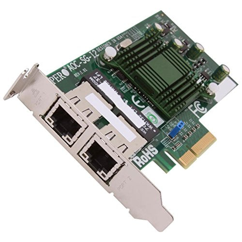 Supermicro Standard I/O 2-Port Gigabit Ethernet LAN Card (AOC-SG-I2)