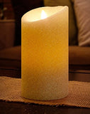 Aluratek ALC3507F 7" Flameless LED Wax Candle with Built-in Timer, Cream