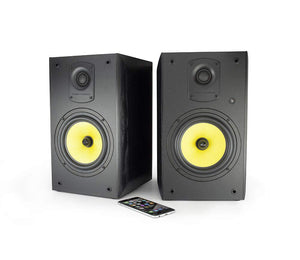 Thonet and Vander KUGEL - 2.0 Wooden Bookshelf Speakers (Black, Pair) - German Engineering and Design