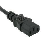 C2G 09482 18 AWG Universal Power Cord - NEMA 5-15P to IEC320C13, TAA Compliant, Black (15 Feet, 4.57 Meters)