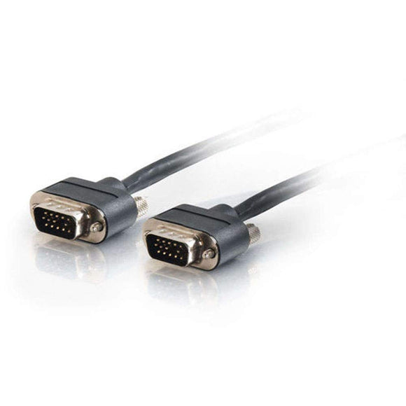C2G 40094 VGA Cable - VGA M/M Monitor/Projector Cable with Rounded Low Profile Connectors, Plenum CMP-Rated, Black (50 Feet, 15.24 Meters)