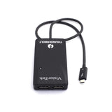 VisionTek Dual 4K Monitor Adapter, Thunderbolt 3 to Dual DisplayPort, MacOS and Windows Compatible, Powered by Intel Thunderbolt 3 Technology (NOT Compatible USB-C) Black - 901148