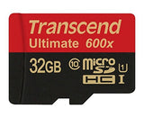 Transcend 32 GB MicroSDHC Class 10 UHS-I Memory Card with Adapter 90 MB/S, TS32GUSDHC10U1