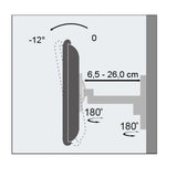 Techly 1-Arm Tilt/Swivel TV Wall Mount- 19-37in
