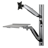 Tripp Lite Wall-Mount for Sit-Stand Desktop Workstation Standing Desk, Single Display with Thin Client Mount, for 13 to 27 in. Monitors