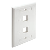 Tripp Lite N042-001-WH Keystone Faceplate, 2 Socket (White)