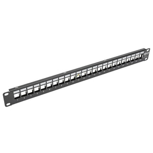 Tripp Lite 12-Port Keystone Blank Patch Panel RJ45, USB, HDMI, Cat5e / Cat6 Rackmount Unshielded 2URM (N062-012-KJ)