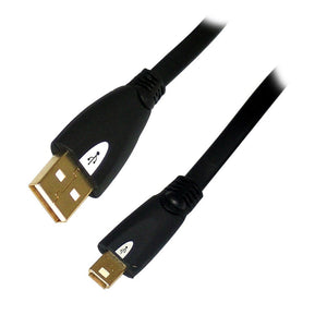 BlueDiamond 393706 Retail USB 2 Ab Mini 6 Flat Cable, Black, 6 ft