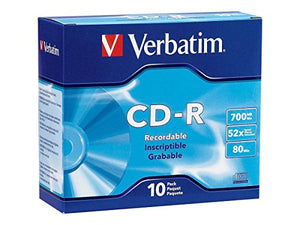 Verbatim 10pk CD-R 80min 700mb 52x Slim Case