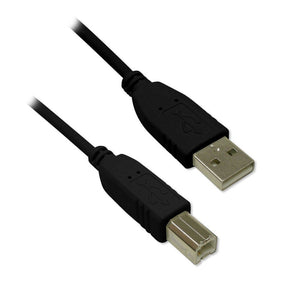 USB 2.0 AB Cable M/M - BK, 10ft