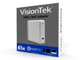 Visiontek USB-C 61W Quick Charge US Plug Adapter