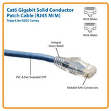 Tripp Lite N202-200-BL 200 Feet Cat6 Gigabit Solid Conductor Patch Cable RJ45 M/M (Blue)