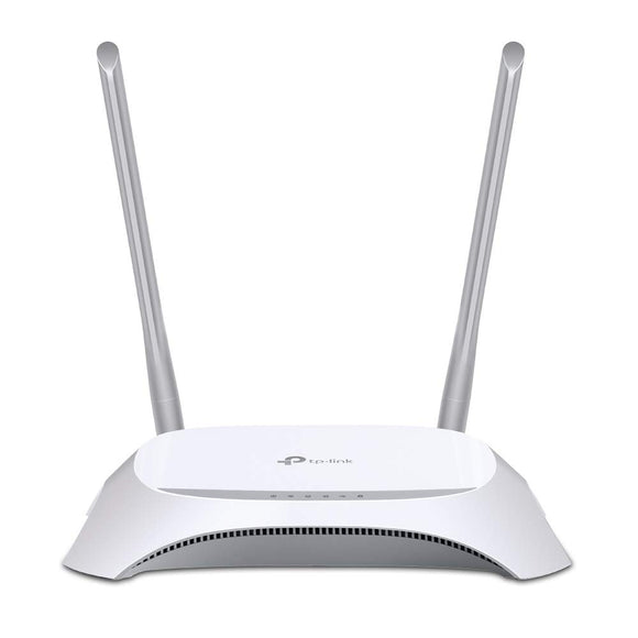 TP-LINK TL-MR3420 Wireless N300 3G/4G Router, 2.4Ghz 300Mbps, Compatible with UMTS/HSPA/EVDO USB Modem, 2x 5dBi antennas