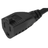 Power Splitter - Power Nema 5-15 - Male - Power Nema 5-15 - Female - Black