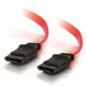 C2G 10192 7-pin 180° 1-Device Serial ATA Cable, Red (1 Foot, 12 Inches)