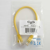 C2G 00936 Cat5e Cable - Snagless Unshielded Ethernet Network Patch Cable, Yellow (6 Inches)