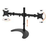 Double Monitor Desk Mount W/Base - 13-27