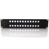 C2G 03859 24-Port Blank Keystone/Multimedia Patch Panel, Black