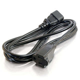 C2G 29935 16 AWG Monitor Power Adapter Cord - IEC320C14 to NEMA 5-15R, TAA Compliant, Black (2 Feet, 0.60 Meters)