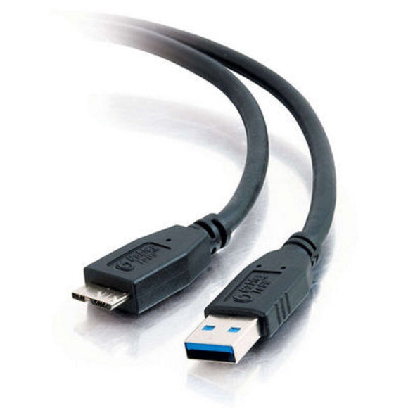 C2G 54177 Micro USB Cable - USB 3.0 A Male to USB Micro-B Male Cable, Black (6.6 Feet, 2 Meters)