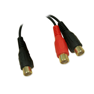 RCA F to 2 RCA F Cable - BK, 6ft