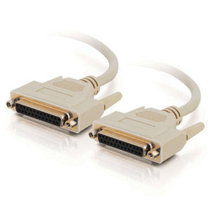 C2G 02645 DB25 F/F Serial RS232 Extension Cable, Beige (10 Feet, 3.04 Meters)