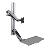 Tripp Lite Wall-Mount for Sit-Stand Desktop Workstation Standing Desk, Single Display with Thin Client Mount, for 13 to 27 in. Monitors