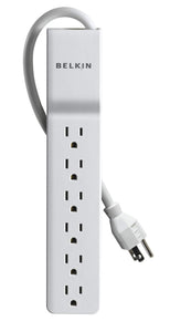 Belkin Home/Office Be106000-10 6-outlets Surge Suppressor - 6 Receptacle(s) - 1.88 Kva - 700 J - 12