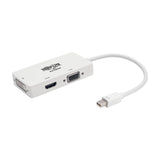 Tripp Lite Mini DisplayPort to VGA/DVI/HDMI Adapter Converter mDP Thunderbolt 1 & 2, 6in 1080p White