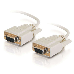 C2G 03044 DB9 F/F Serial RS232 Null Modem Cable, Beige (6 Feet, 1.82 Meters)