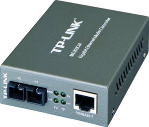 TP-LINKGigabit Media Converter, Multi-Mode SC Fiber, up to 550m/1800ft, Chassis mountable