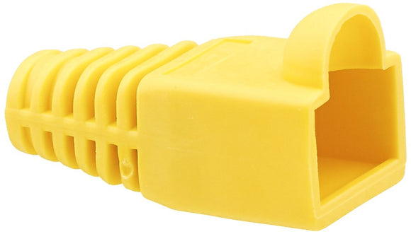 C2G 04756 RJ45 Snagless Boot Cover for Cat5, Cat5e, Cat6 or Cat6a Cable, Multipack (50 Pack) TAA Compliant, Yellow (6.0mm OD)