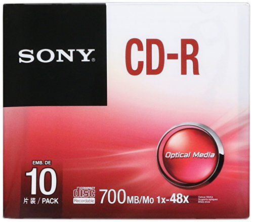 Sony 80-min 700 MB 10 Pack 48X CD-R in Slim Jewel Cases