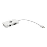 Tripp Lite Mini DisplayPort to VGA/DVI/HDMI Adapter Converter mDP Thunderbolt 1 & 2, 6in 1080p White