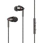 1MORE Quad Driver in-Ear Earphones Hi-Res High Fidelity Headphones Warm Bass, Spacious Reproduction, High Resolution, Mic in-Line Remote Smartphones/PC/Tablet - Silver/Gray