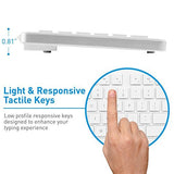 Macally Full Size USB Wired Computer Keyboard for Mac and Windows PC with 15 Apple Shortcut Keys and Numeric Keypad (MKEYX)