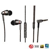 1MORE Quad Driver in-Ear Earphones Hi-Res High Fidelity Headphones Warm Bass, Spacious Reproduction, High Resolution, Mic in-Line Remote Smartphones/PC/Tablet - Silver/Gray