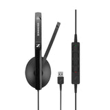 SENNHEISER SC 130 USB (508314) - Single-Sided (Monaural) Headset for Business Professionals | with HD Stereo Sound, Noise Canceling Microphone, USB Connector (Black)