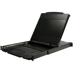 17" HD Rackmount KVM Console - Dual Rail - Cables and Mounting Brackets Included - DVI and VGA - Rackmount LCD Monitor