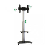 Techly Trolley Stand Mount TECHly Plasma Led TV Panel Stand with Wheel-Trolley Fits 37" to 70"