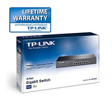 TP-Link TL-SG1008 8-Port 10/100/1000Mbps Gigabit 13-inch Rackmountable Switch, 16Gbps Capacity